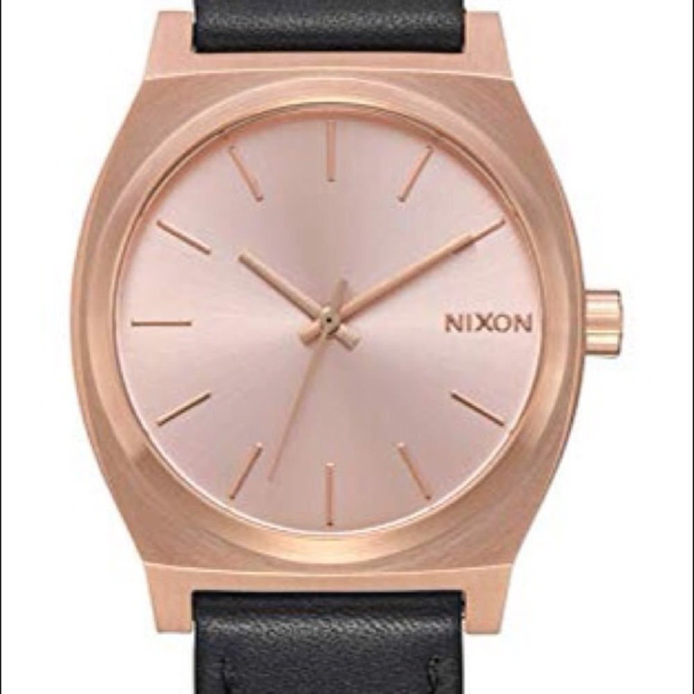 Nixon gold rose watch time teller